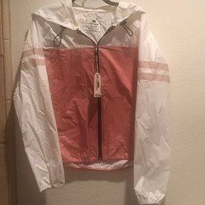 White & pink wind breaker